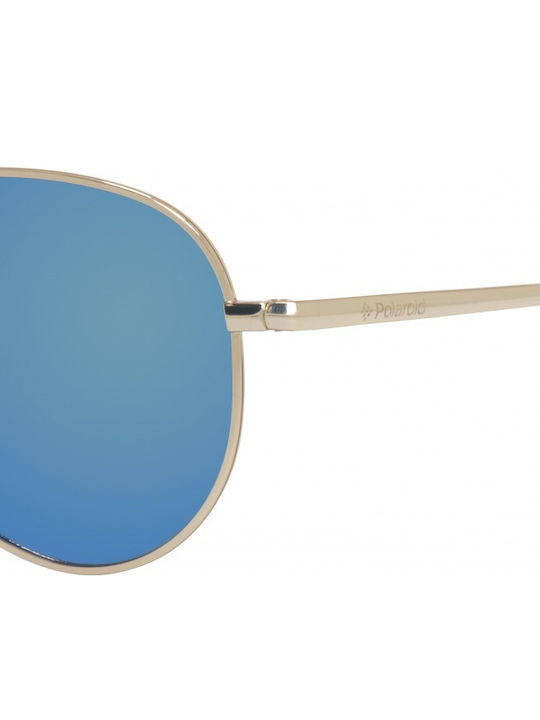 Polaroid Aviator Παιδικά Γυαλιά Ηλίου με Polarized Καθρέφτη Φακό Χρυσά