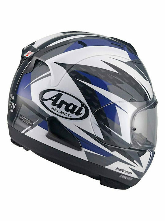 Arai RX-7V Evo Replica Full Face Helmet with Pinlock ECE 22.05 Rush Blue