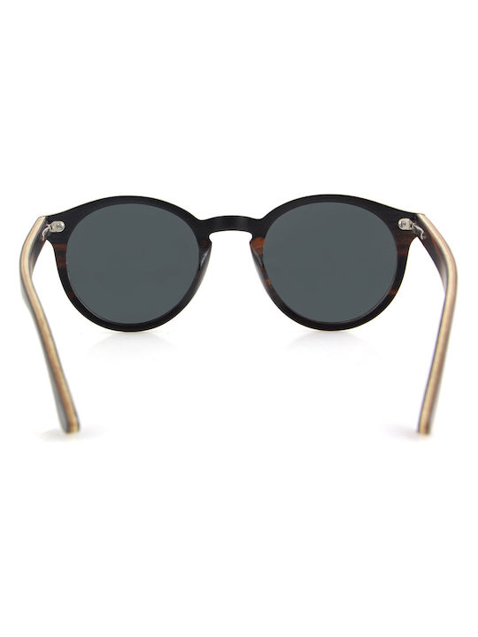 Daponte Sonnenbrillen mit Braun Rahmen und Gray Polarisiert Linse DAP040E#4