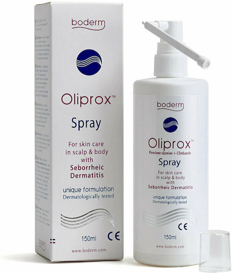 Boderm Oliprox Anti-Dandruff unique Formulation Spray 125 Loțiune de Păr împotriva Mătreții 150ml