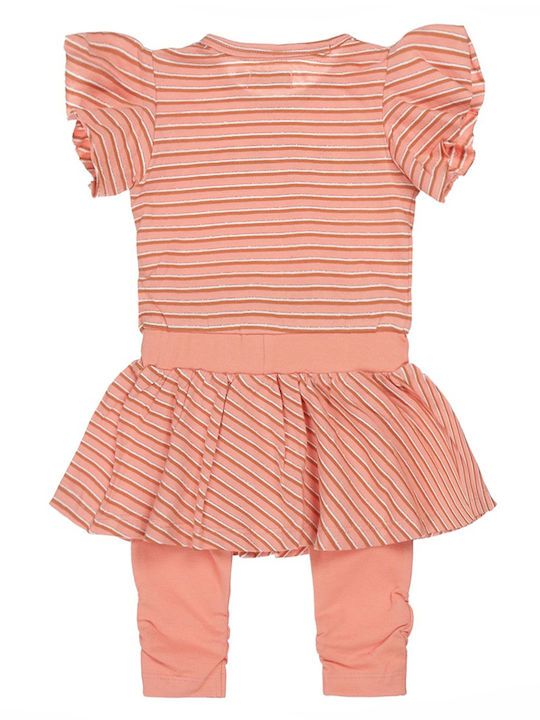 Dirkje Kids Set with Leggings Summer 2pcs Orange