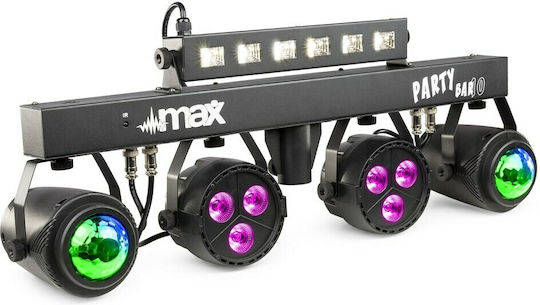 Max Audio Lumina în mișcare LED PAR DMX Partybar10 2x Jellymoon + 2x UV / Strobe RGBW