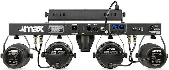 Max Audio Lumina în mișcare LED PAR DMX Partybar10 2x Jellymoon + 2x UV / Strobe RGBW