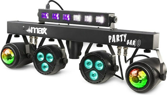 Max Audio Lumina în mișcare LED PAR DMX Partybar10 2x Jellymoon + 2x UV / Strobe RGBW