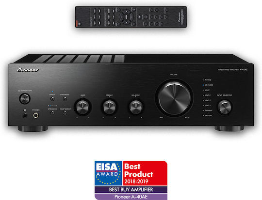 Pioneer A-40AE Integrated Hi-Fi Amplifier Stereo 60W/4Ω 30W/8Ω A40AEBMGP Black