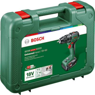 Bosch Universaldrill Brushless Δραπανοκατσάβιδο Μπαταρίας Brushless 18V 1x1.5Ah