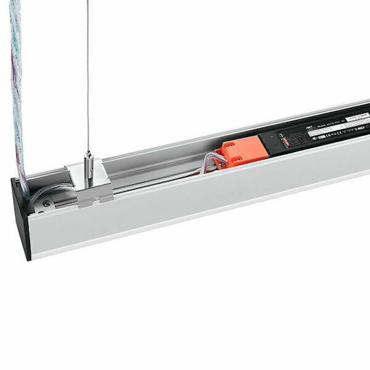V-TAC LED Комерсиално Линейно Осветление Светило Таван 40W Неутрално бяло IP20 с Регулируема Интензивност Ш120xД5xВ6.5см.