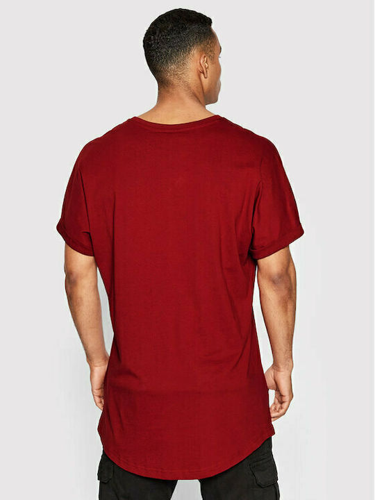 Urban Classics T-shirt Bărbătesc cu Mânecă Scurtă Roșu cărămidă