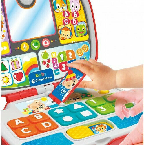Baby Clementoni Baby Laptop-Tablet Friends Animals Laptop with Music and Sounds for 9++ Months