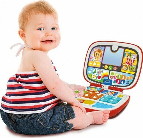 Baby Clementoni Baby Laptop-Tablet Friends Animals Laptop with Music and Sounds for 9++ Months