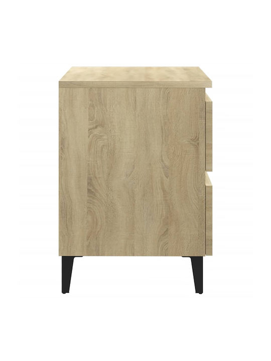 Wooden Bedside Tables 2pcs Sonoma Δρυς 40x35x50cm