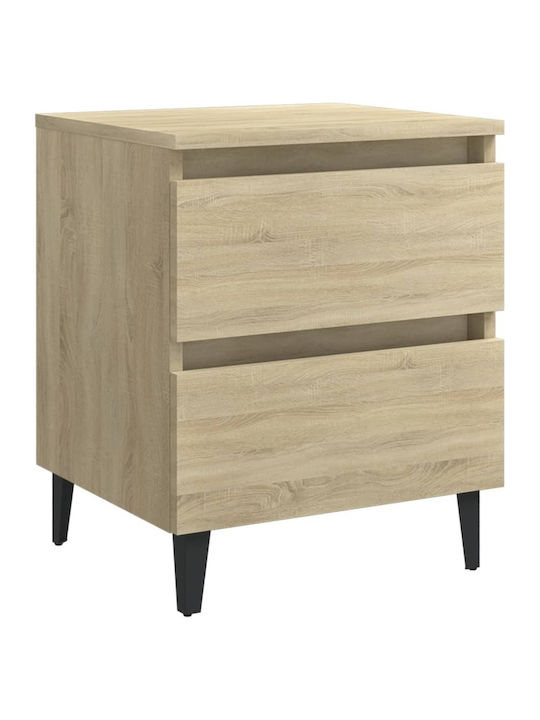Wooden Bedside Tables 2pcs Sonoma Δρυς 40x35x50cm