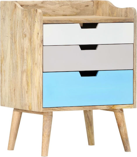 Κομοδίνο από Μασίφ Ξύλο μανγκο 47x35x63cm