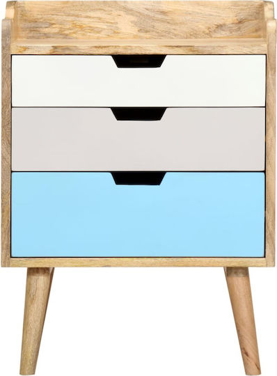 Κομοδίνο από Μασίφ Ξύλο μανγκο 47x35x63cm