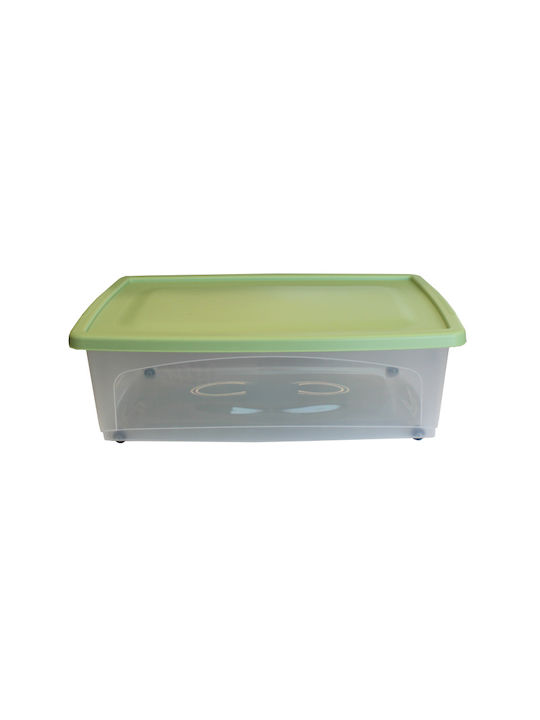 Viomes Пластмаса Кутия за съхранение с капак Pastel Green 59x40x19см 1бр
