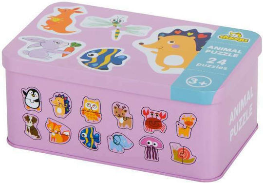 Kinderpuzzle Tiere für 3+ Jahre 24pcs ikonka