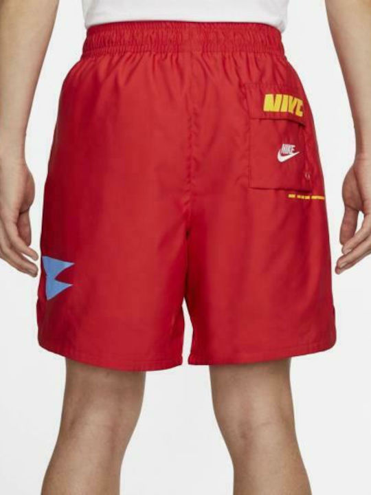 Nike Sportswear Essentials Bermudă Sportivă de Bărbați Roșie