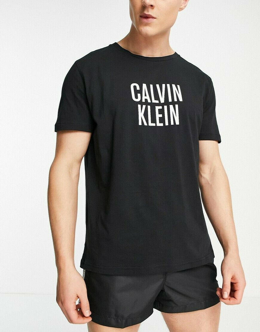 Calvin Klein Ανδρικό T-shirt Μαύρο με Λογότυπο KM0KM00750-BEH