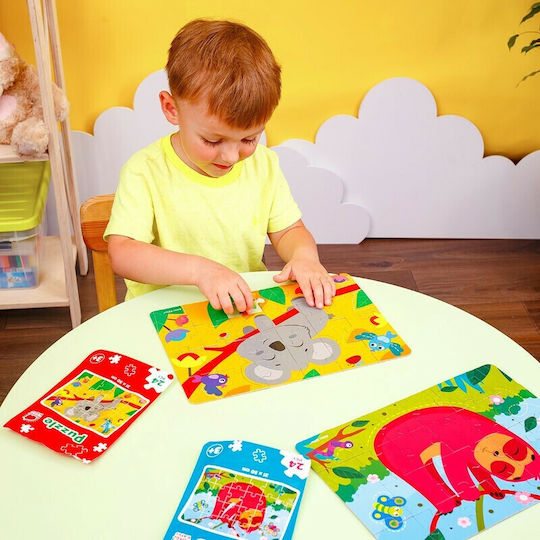 Kinderpuzzle On The Go Faultier für 3++ Jahre 24pcs Roter Kafer