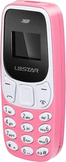 L8STAR BM10 Mini Dual SIM Κινητό με Κουμπιά Ροζ