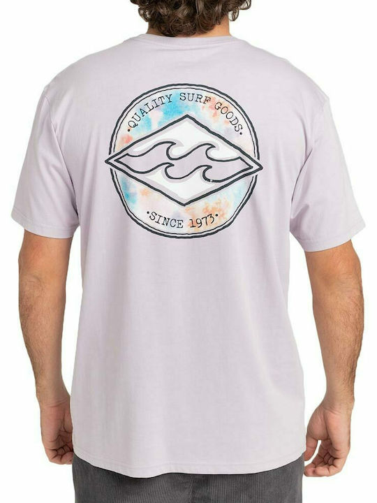 Billabong Rotor Diamond Ανδρικό T-shirt Μωβ με Στάμπα