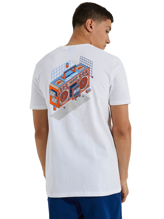 Ellesse Boombox Herren T-Shirt Kurzarm Weiß