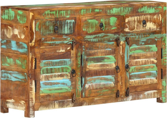 Comoda pentru Dormitor din Lemn Masiv cu 3 sertare Multicoloră 110x30x65buc