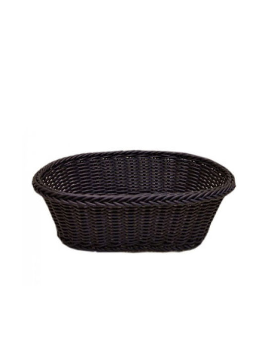 GTSA Wicker Bread Basket Black 25x20x8cm