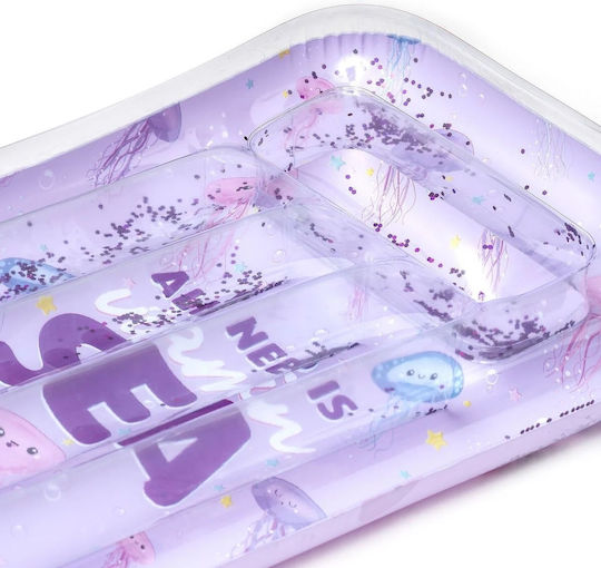 Legami Milano Jellyfish Glitter Kid's Inflatable Mattress for Sea 175x80cm