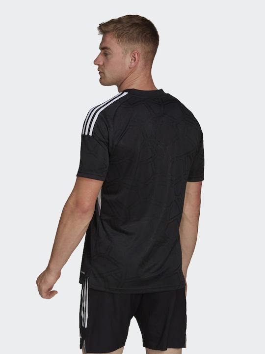 Adidas Condivo 22 Match Day Herren Sportliches Kurzarmshirt Schwarz