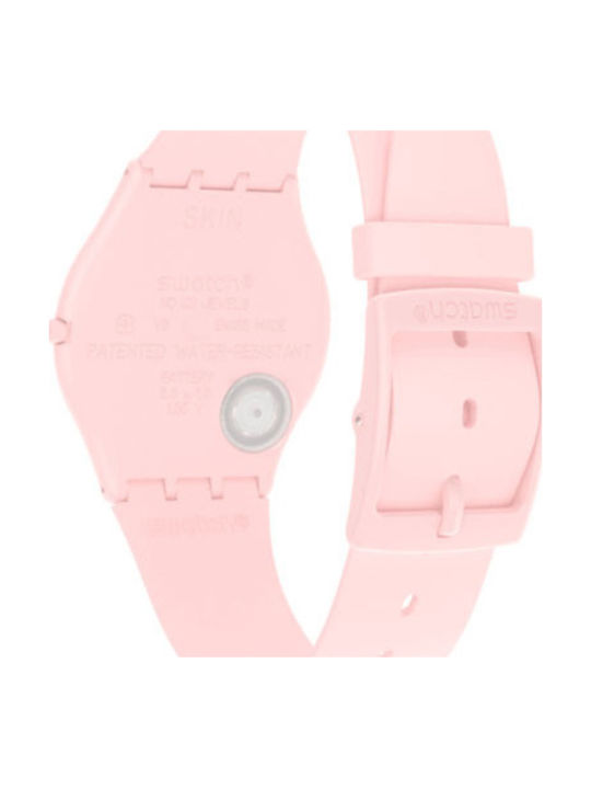 Swatch Caricia Men's Watch 34mm Battery with Pink Rubber Strap