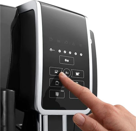 De'Longhi Dinamica Автоматична Еспресо Кафемашина 1450W Налягане 15bar за Cappuccino с Мелачка Черна ECAM350.50.B