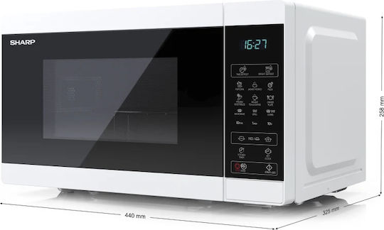 Sharp YC-MG02EW Microwave Oven with Grill 20lt White