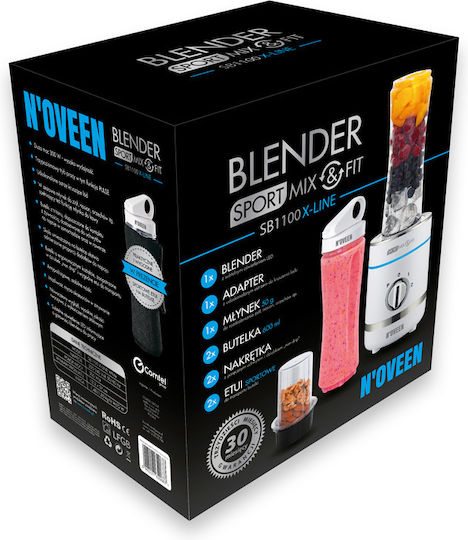 N'Oveen SB1100 Μπλέντερ με Πλαστική Κανάτα 600 ml 300W Λευκό