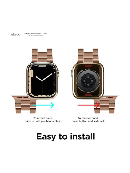 Elago Armband Rostfreier Stahl Rose Gold (Apple Watch 38/40/41/42mm) EAW-MTBAND41-RGD