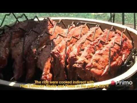 Primo All-in-one Ceramics Charcoal Grill Kamado with Lid and Thermometer 47cmx47cm