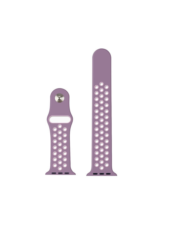 Каишка Силикон с Pin Purple Powder (Apple Watch 44/45/46mm/Ultra 49mm) WA1231F