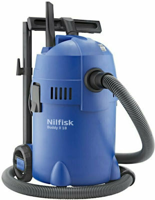 Nilfisk Buddy II 18 Wet-Dry Vacuum for Dry Dust & Debris 1200W with Waste Container 18lt