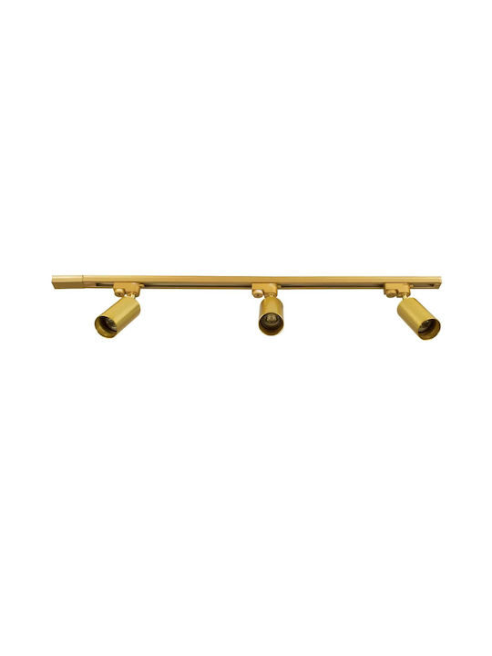 GloboStar Leo Triple Spot with Socket GU10 in Gold Color