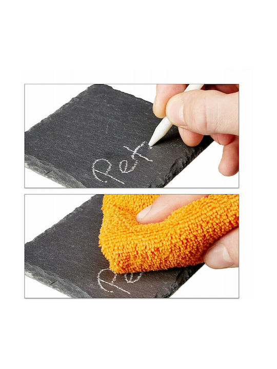 Relaxdays Suport pentru pahare Piatră cu Suport Gri 10x10cm 8buc