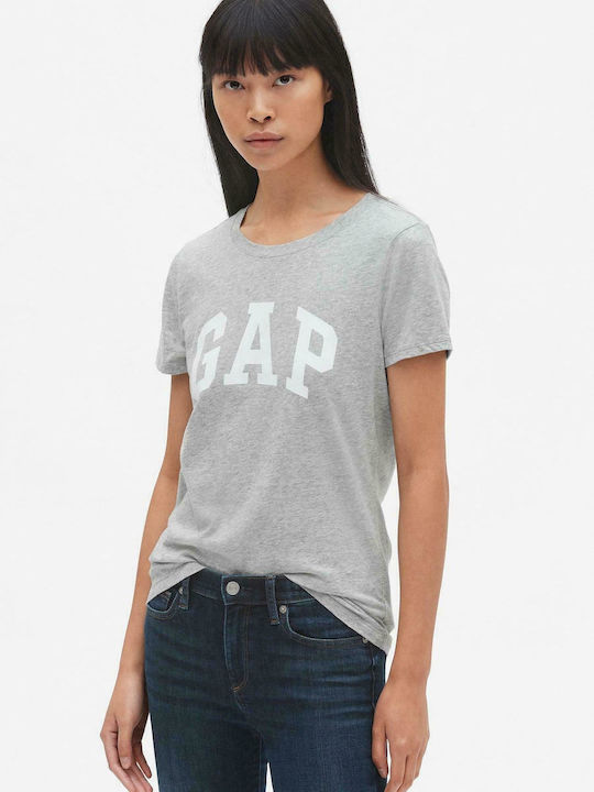 GAP Γυναικείο T-shirt Γκρι με Στάμπα