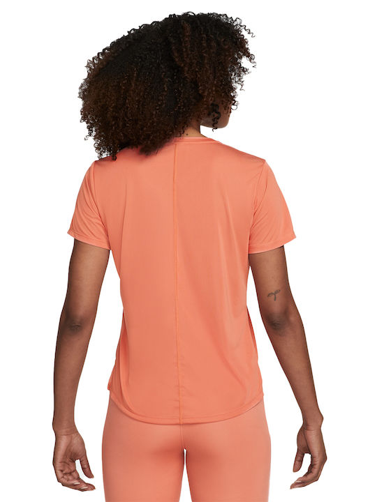 Nike Damen Sportlich T-shirt Dri-Fit Orange