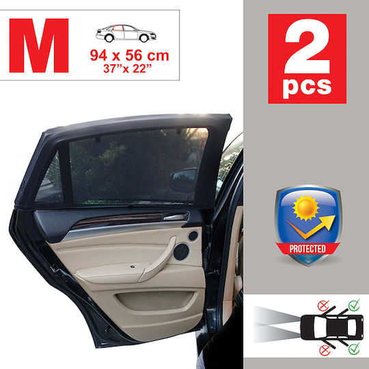 Auto Gs Πλαϊνά Σκίαστρα Αυτοκινήτου Flexible Sunshade 94x56εκ. 2τμχ