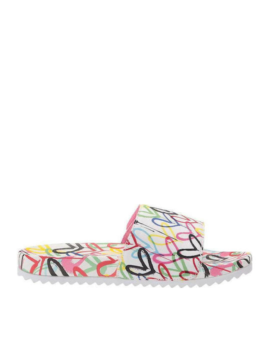 X JGoldcrown Bobs Pop Ups 2 Love & Summer Women's Slides White