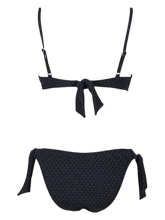 Bikini Set Push Up Navy Blue