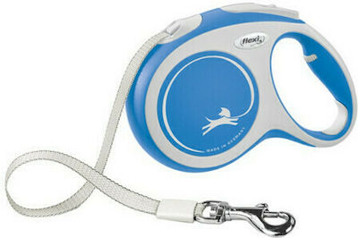 Flexi Foldable Dog Leash/Lead Strap Comfort SM 5m up to 15kg (White/Blue) in Blue color