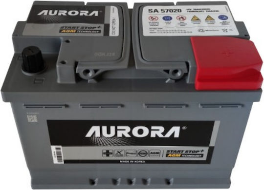 AtlasBX Μπαταρία Αυτοκινήτου Start Stop Plus SA57020 με Χωρητικότητα 70Ah και CCA 760A Start/Stop