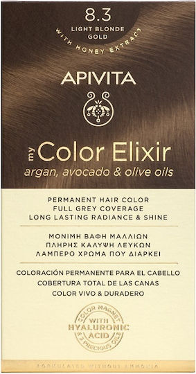 Apivita My Color Elixir Βαφή Μαλλιών Χωρίς Αμμωνία 8.3 Ξανθό Ανοιχτό Χρυσό 50ml