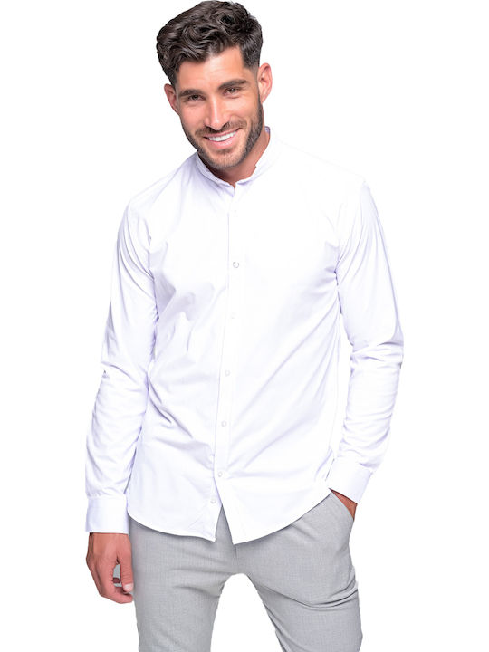 Hernando Long-sleeved Denim Shirt White
