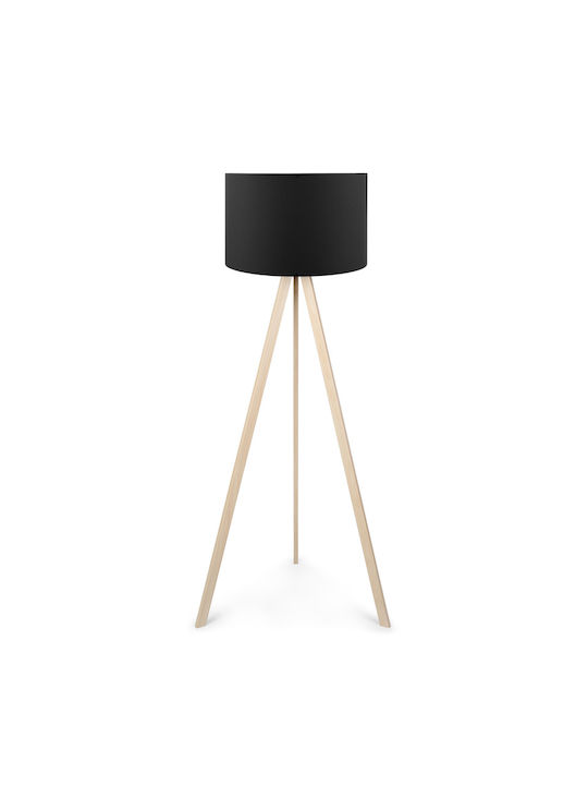 Pakketo PWL-1060 Lampă de podea Î140xL38cm. cu Soclu pentru Bec E27 Negru